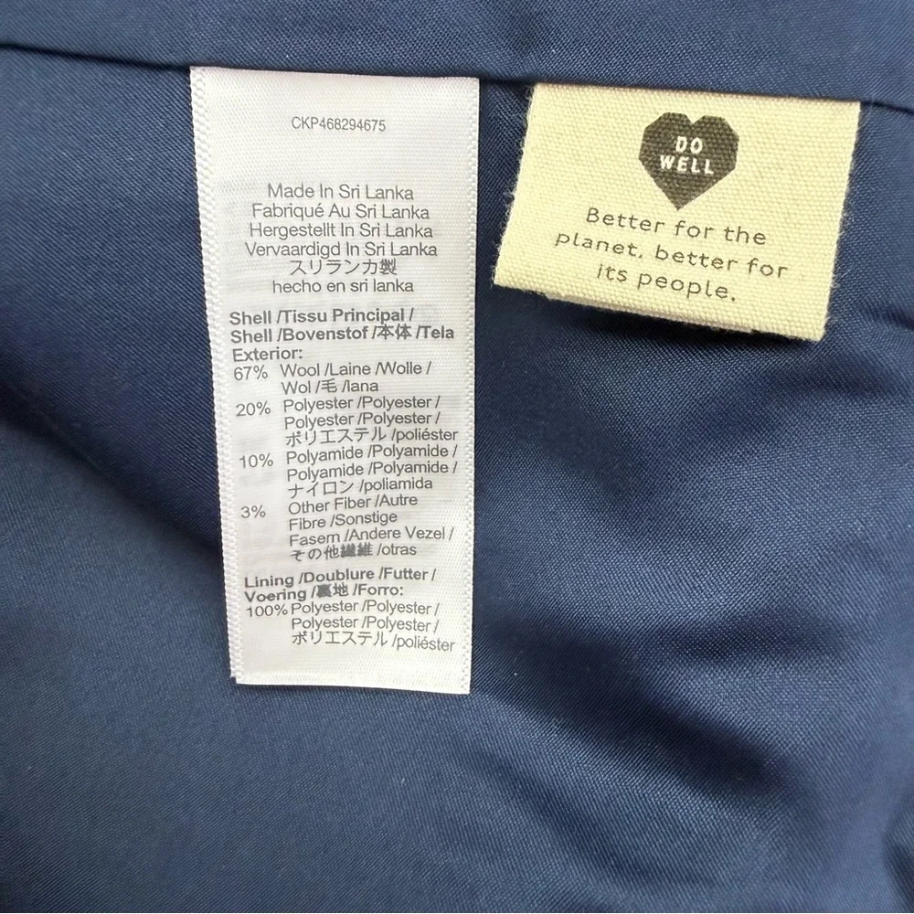 Madewell Larsen Blazer in Glen Plaid Indigo Blue Tan Academia Office Career Wool
